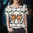 thumbnail image 2 of Godom Halloween Teacher Shirts for Women Shirts Ghost T Shirt Funny Cute Short Sleeve Tops, 2 of 4