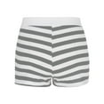thumbnail image 3 of BiZtdJrK Striped Shorts for Women Colorblock Button Front Elastic Low Waist Shorts Comfy Slim Fit Pajama Shorts Gray S, 3 of 6
