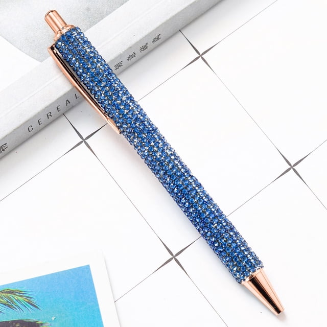 WIFKLSIIPG Press The Beating Pen Spots Rhinestone Foreskin Press The Pen Girl Student Stationery Ballpoint Pen Multi Color Press Pen 1ML