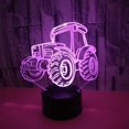 thumbnail image 5 of 3d Tractor Camión Coche Lámpara de luz nocturna Ilusión 7 Cambio de color Interruptor táctil Mesa Escritorio Decoración Lámparas Regalo con acrílico Flat Abs Base Usb Feliz Sencillez, 5 of 5