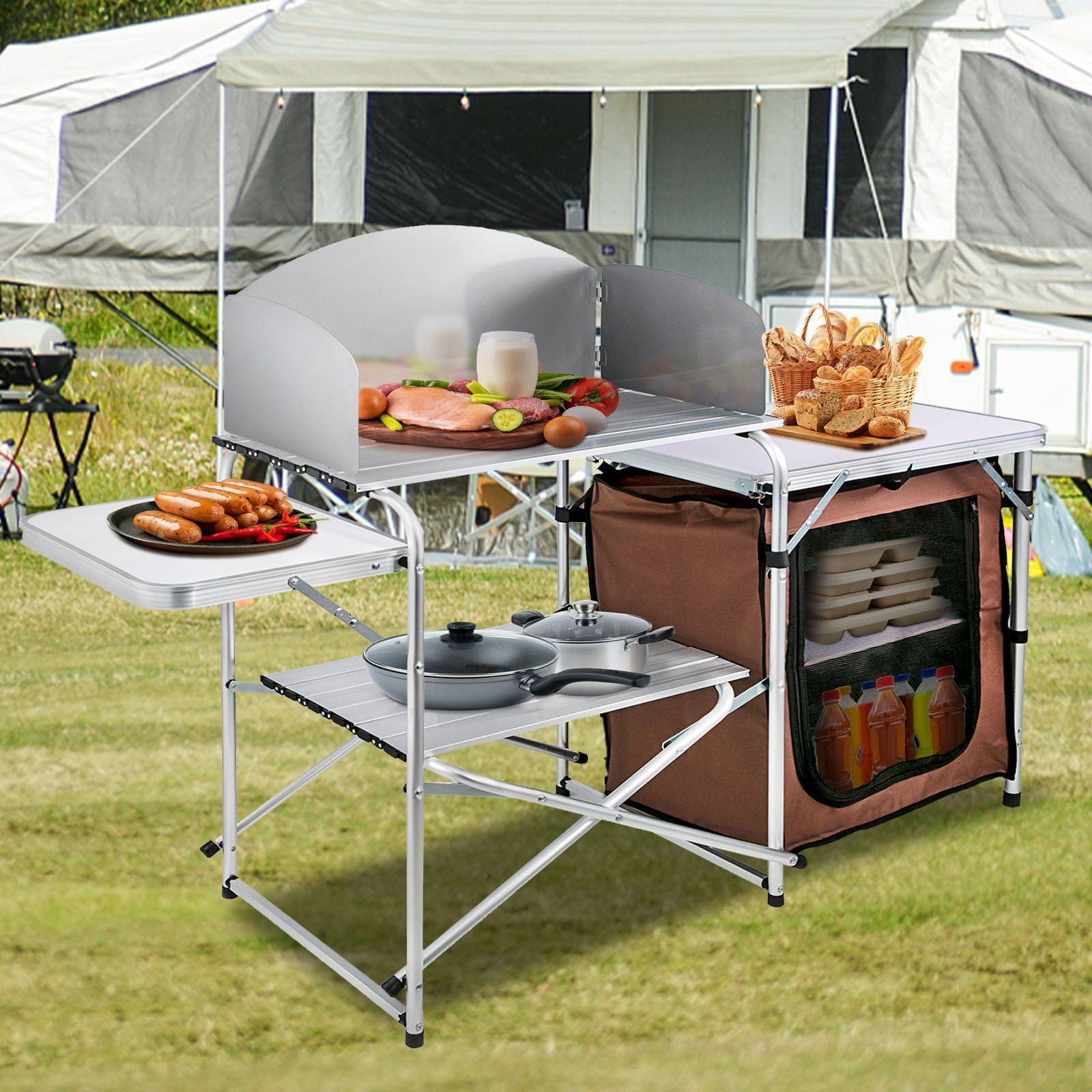 Coleman Pack-Away Folding Camp Kitchen, 56.7 x 21.3 x 66.1 in