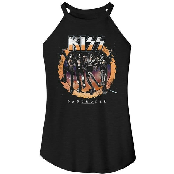 Kiss Destroyer Album Black Women's Sleeveless Rocker Tank Top