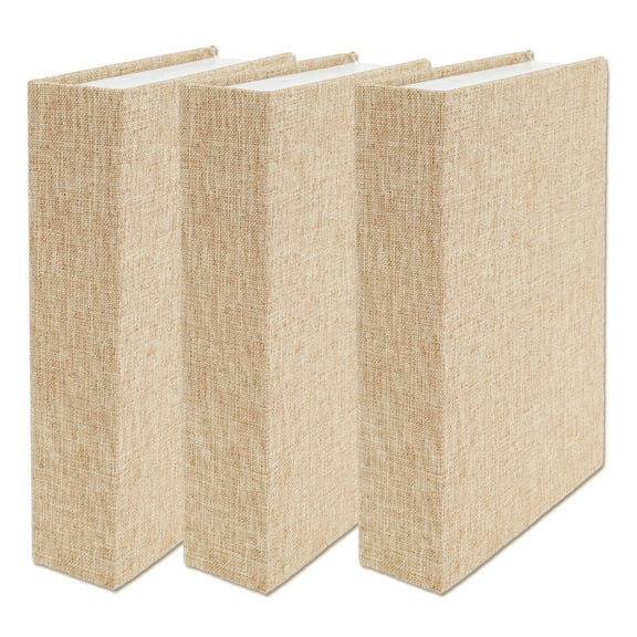 3Pcs Decorative Book Box Modern Fake Book Storage Box Book Shaped Box Linen Fabric Faux Books for Bookshelf Table Decoration