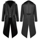 thumbnail image 3 of Esmoquin rojo Retro Medieval para hombre, chaqueta de cola de golondrina, disfraz de vapor Punk, vestido de Palacio, uniforme de Europa, 3 of 6
