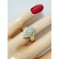 thumbnail image 3 of 2Ct Round Cut Lab Created Diamond Cluster Wedding Ring 14k Yellow Gold Plated, 3 of 3