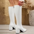 thumbnail image 5 of Knee High Boots for Women Zipper Wide Calf Slip On Pointed Toe Chunky Heel Fashion Pull On Tall Boot for Ladies Party Concert, 5 of 9