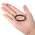 thumbnail image 3 of Uxcell 1.85 Inch Spring Oval Ring Round Snap Clip Trigger for Bag Purse Keychain, 6Pack Black, 3 of 6