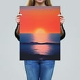 thumbnail image 4 of Morning Glory Sunset on Sea Orange Blue Large Wall Art Poster Print Thick Paper 18X24 Inch, 4 of 5