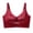 Red, variant on Womens Solid Color Push Up Bras Round Neck Wide Shoulder Strap No Underwire Soft Everyday Bras