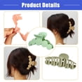 thumbnail image 5 of Vocoste 3 Pcs Hair Claws for Women Orange Beige Gray Green 3.94"x1.54"x1.77", 5 of 6