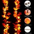 thumbnail image 2 of Guirnalda de otoño Meknow de Fall Decor con luces de 9 pies y 50 bombillas naranjas, 2 of 8