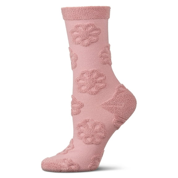 MeMoi Women's Flower Burst Dimensional Crew Socks - Womens - Female, 9-11, Rose