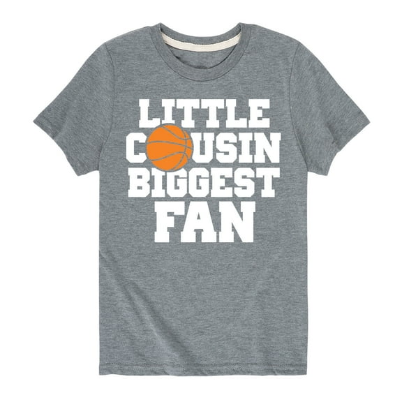Instant Message - Little Cousin Biggest Basketball Fan - Toddler And Youth Short Sleeve Graphic T-Shirt