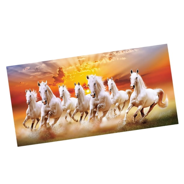 Pintura de retrato de caballo, decoración de pared, adorno sin marco, impresión en tela, obra de arte para estilo A 100X50CM
