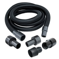 POWERTEC 10 Ft. Dust Collection Hose Kit with 5 Fittings and a Tapered Reducer fits 2-1/2" to 2-1/4" ID Dust Hose/Port for Woodworking Power Tools Home and Wet/Dry Shop Vacuums (70477N)