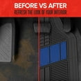 thumbnail image 4 of BDK Heavy Duty Blue Rubber Car Mats Full Set - Universal Trim-To-Fit All Weather Floor Mats - Floor Mats for Car Accessories - Front & Back Interior Floor Mats for Truck Accessories, 4 of 10
