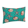 thumbnail image 2 of Binfone Starfish And Shell Standard Size Pillowcase, Long Staple Pure Cotton Envelope Closure Pillow Cover,16"X24", 2 of 9