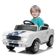 thumbnail image 3 of UBesGoo 12V Licensed Shelby Electric Ride on Car, Kids Powered Ride On Toy Car, w/ Parent Remote Control, White, 3 of 10