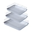 thumbnail image 2 of Lipstore Baking Pan Bakeware Easy to Clean Stainless Steel for Restaurant Home Baking Tray with rack, 2 of 8