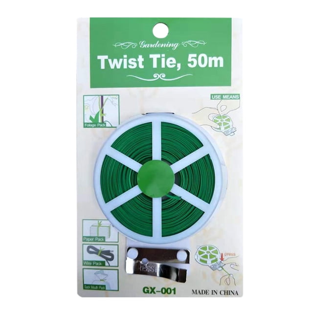 With Self Cutter Plastic Coated Wire Tie Wire DIY Flower Bracket With Green 30M/50M Halloween Decorations