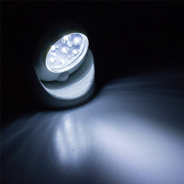 LED sans fil détecteur de mouvement activé lampe 360 degrés Rotation  appliques porche lumière pour intérieur et extérieur 