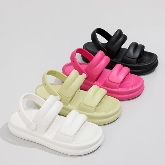 Sandals for Women 2025, Xunlbb Sandals Summer Beach Holiday Sandals Shoes Height Quality New Outdoor Non-slip Comfortable Casual Sneakers(White,Size:36)