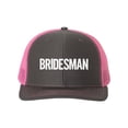 thumbnail image 1 of Groom Hat, Bridesman, Wedding Hat, Husband To Be, Hubby Hat, Getting Married Hat, Adjustable Strap, Gift For Him, Hubby To Be, White Text, Charcoal/Neon Pink, 1 of 1