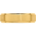 thumbnail image 4 of 14K Yellow Gold Light Comfort Fit Brush Satin Fancy Band (Size 7) Made In United States yb112l-7, 4 of 5