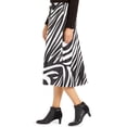 thumbnail image 3 of Alfani Women's Zebra-Print A-Line Midi Skirt  Black Size 8, 3 of 3