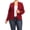 Burgundy, variant on Women's Plus Size Casual Long Sleeve Fitted Solid Open Blazer Jacket