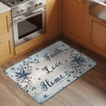 thumbnail image 3 of Blue Texas Star Washable Area Rug 2 x 3 ft Vintage Berry Faith Love Home Blue Khaki Wood Grain, Soft Non Slip Rugs Stain Repellent Indoor Felt Carpet for Living Dining Room Bedroom Home Office, 3 of 9