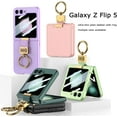 thumbnail image 7 of Compatible with Samsung Galaxy Z Flip 5 Case with Built-in Screen Protector,Ultra-Thin Anti-Fall Shockproof Anti-Scratches Plain Leather Ring Cover Case for Samsung Galaxy Z Flip 5 5G Black, 7 of 7