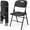 Black 33"H, variant on BoldGear10 Pcs Folding Chair, 300LBS Lightweight Foldable Plastic Chair, Reinforced Metal Frame Easy to Fold & Store for Indoor & Outdoor, Wedding, Party, Meeting Room, Patio and Garden, Black