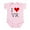 Petal Pink, variant on CafePress - I Love VR Infant Bodysuit - Baby Light Bodysuit, Size Newborn - 24 Months