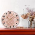 thumbnail image 2 of Rose Beige Block Round Wall Clock Battery Operated Silent Non-Ticking Bedroom Office Kitchen Home School Decor 10"(Gold), 2 of 10