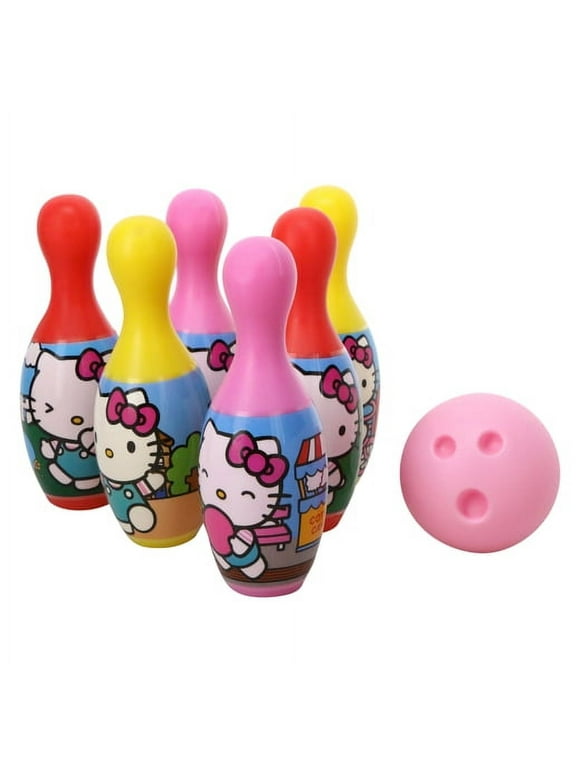 Hello Kitty Bowling Set - 6 Pins and 1 Bowling Ball - Indoor/Outdoor