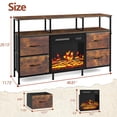 thumbnail image 6 of Waleaf Fireplace TV Stand with Fireplace, 49" Entertainment Center up to 55 inch TV,Dresser for Bedroom, Living Room with Power Outlets & LED Lights, 6 of 6