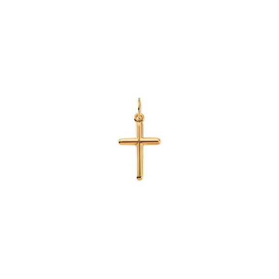 14k Yellow Gold Cross Pendant 13x9mm  - .4 Grams
