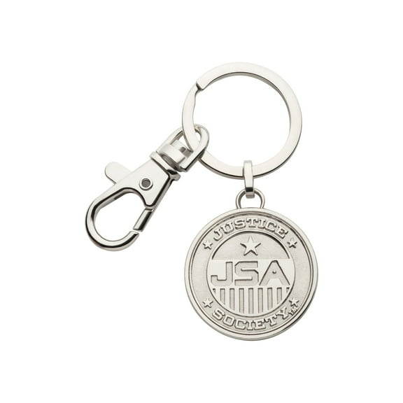DC Comics BLACK ADAM JSA SOCIETY KEYCHAIN - Officially Licensed Warner Bros. Justice Society Of America Logo Keychain - 3cm
