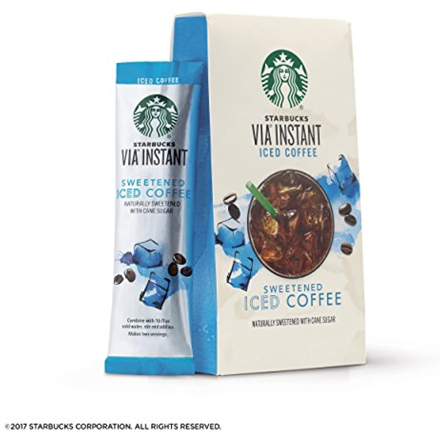 Starbucks VIA Instant Medium Roast Coffee Powder, Sweetened Iced