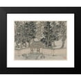 thumbnail image 2 of Shen Zhou 24x19 Black Modern Framed Museum Art Print Titled - Tiger-Flight Spring at the Back Gate (After 1490), 2 of 5