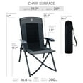 thumbnail image 6 of EVER ADVANCED Folding Recliner Camping Chair with Adjustable High Back, Portable Patio Reclining Chair for Adults, Support 300 lbs, Comfortable for Outdoor, Lawn, Beach, Backyard, Black, 6 of 9