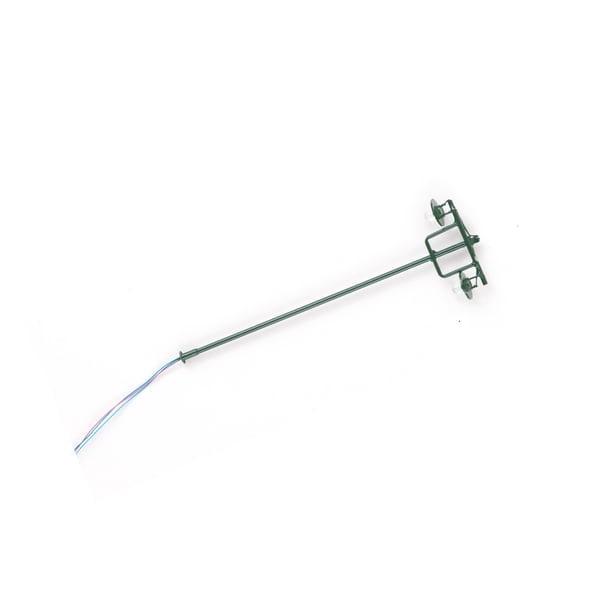 Matsuzay Modelo de lámpara de vía férrea musgo micropaisaje al aire libre 1:87 LED farola de Metal decoración de jardín pista luz arena accesorios Artesanía Verde (blanco cálido) Matsuzay HA066876-06