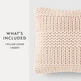 thumbnail image 5 of Noble Linens Decor Throw Pillow in Cozy Chunky Knit Fabric, 5 of 8