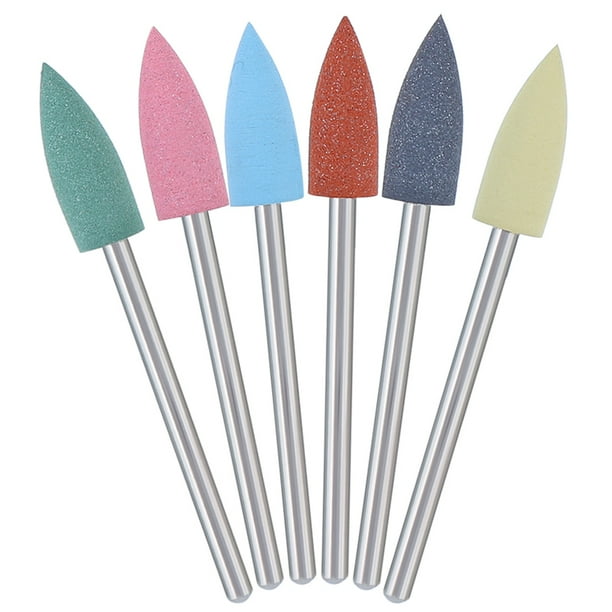 Juego Profesional de 6 Brocas para Uñas Diámetro de Vástago de Diamante de 235 Mm para Procesamiento de Vidrio Pulido Pulido y Pelado de Uñas Sin contaminación por polvo ANGGREK Otros