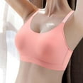 thumbnail image 2 of Everyday Bras for Women Womens Compression Sports Bra The Running Girl Sports Bra Lift Bras for Women Push up Women Bra Strapless Sports Bra Padded 36c Bras for Women Push up Low Back Bras Pink 36, 2 of 4