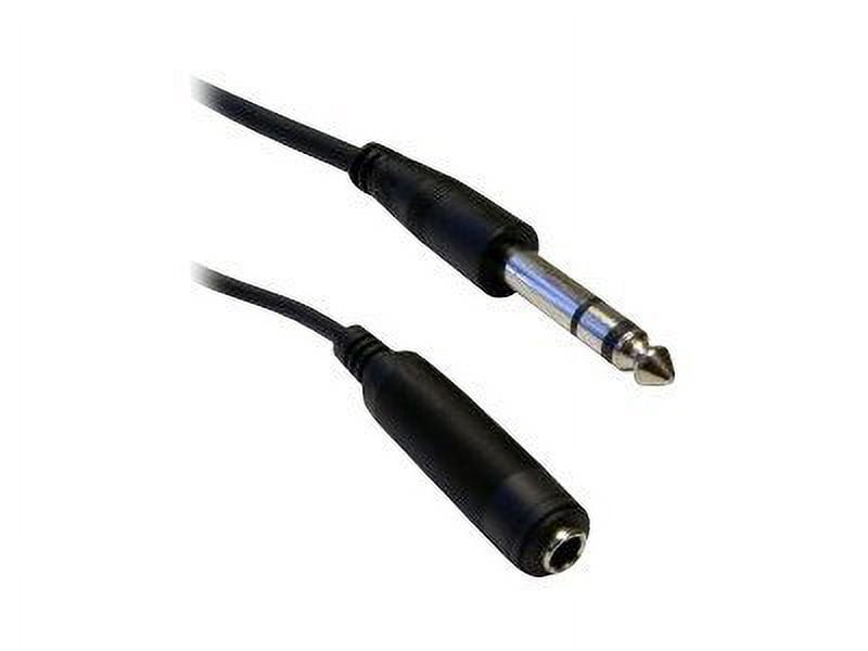 1/4 Inch Stereo TRS Extension Cable, 50 feet 1/4" Stereo Male to 1/4" Stereo Female Plug for Electric Instruments (Guitar, Keyboard, Amplifier, Speakers, Synthesizers), Black, CableWholesale