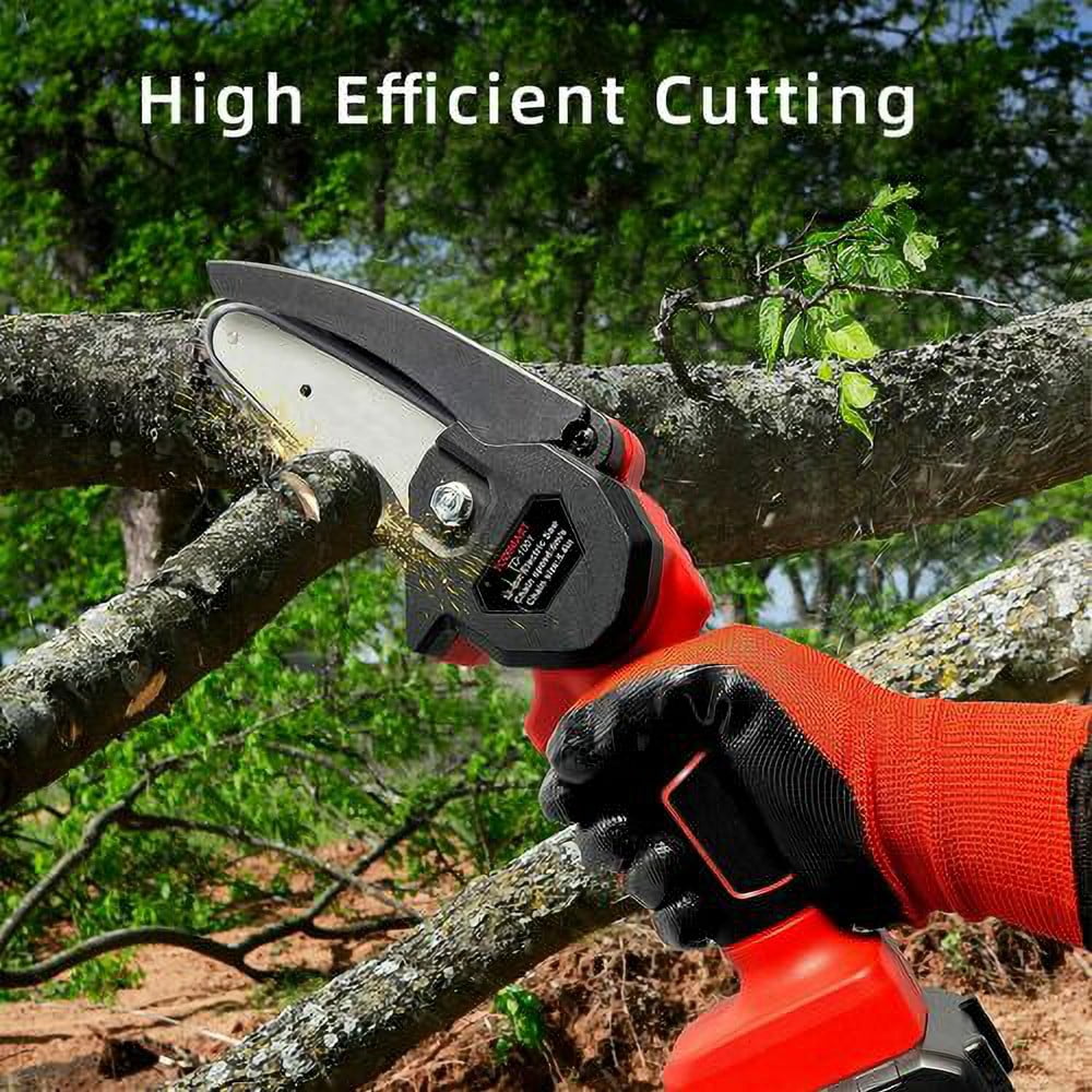 Mini Chainsaw, Upgraded 4-inch Single-Handed Chainsaw For Tree Pruning And Branch Wood Cutting