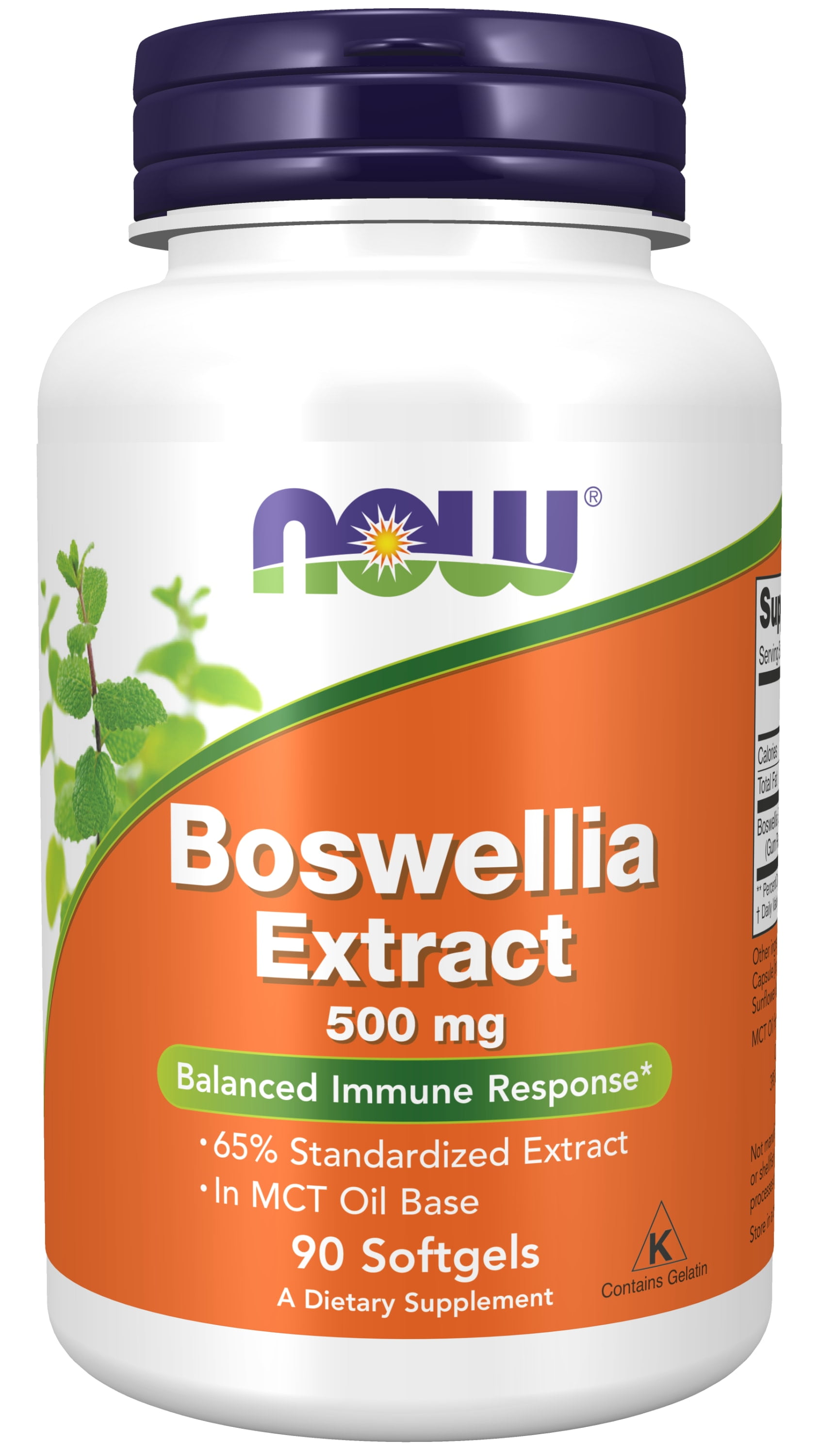 NOW Supplements, Boswellia Extract 500 mg in MCT Oil Base, Balanced Immune Response*, 90 Softgels