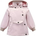 thumbnail image 1 of Boys Girls Waterproof Rain Jacket Coat Cotton Lined Raincoat Windproof Hoodies Outwear, 1 of 4
